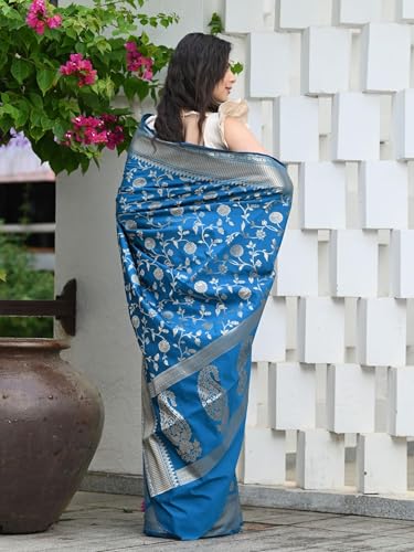 Image of Yashika Women Banarasi Kanjivaram Silk Saree Set with Blouse |saree for Women | Saree | New Sari