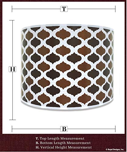 Image of Royal Designs, Inc. Trendy Decorative Handmade Drum Shade, Made in USA, 10in, HBC-8025-10, Two Tone Brown