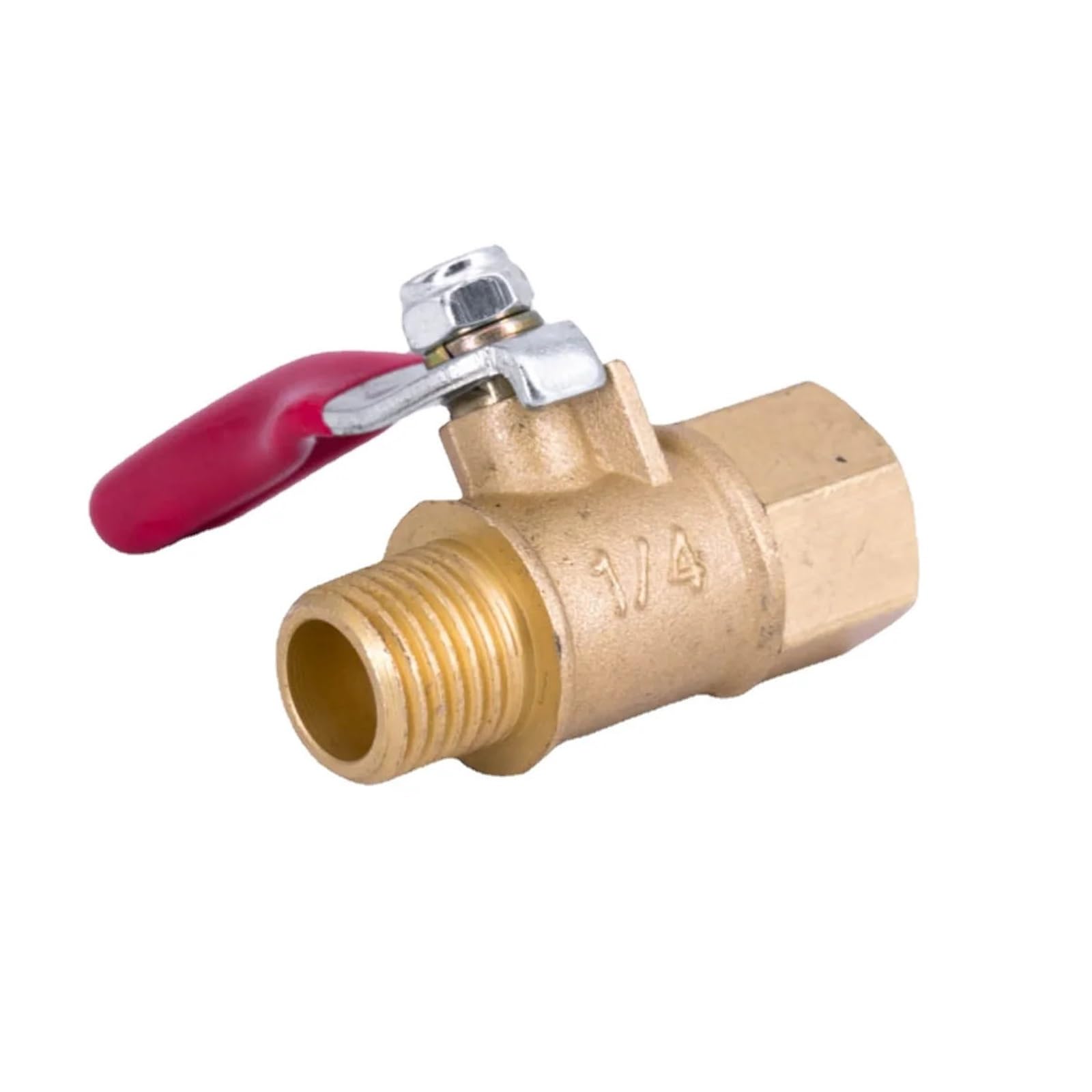 LEOTNNDQ 1/4" Brass Shut Off Ball Valve Tap(Female Equal)