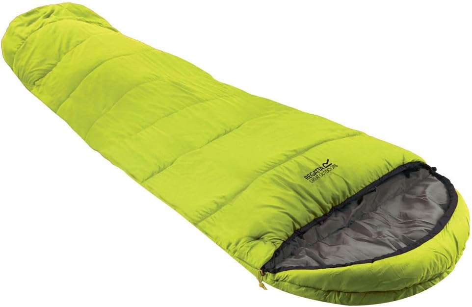 Regatta montegra 200 Mummy Sleeping Bag Citron Green with Heat Insulation for