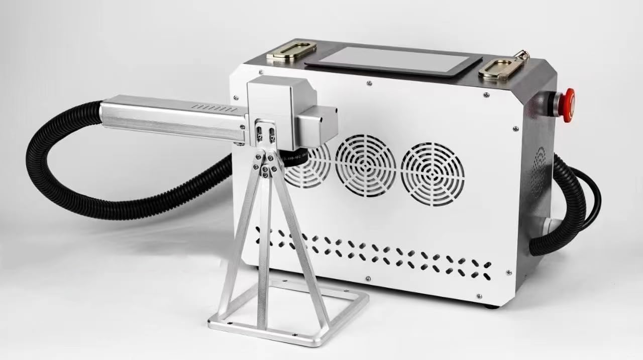 100W JPT Laser Cleaning Machine Backpack Laser Rust Remover for Metal Rust Oil Graffiti P…