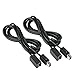 Produktbild AMATHINGS 2 Stück ! (Doppelpack) Controller Verlängerungskabel (2 mal 1,80 Meter) Zusammensteckbar = 3,60 Meter = XXXL Kabel Passend Für NES Classic Mini Und SNES Mini, Wii und Wii Mini