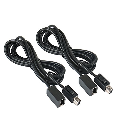 Preisvergleich Produktbild AMATHINGS 2 Stück ! (Doppelpack) Controller Verlängerungskabel (2 mal 1,80 Meter) Zusammensteckbar = 3,60 Meter = XXXL Kabel Passend Für NES Classic Mini Und SNES Mini, Wii und Wii Mini