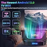 TV Box Android 13.0 4GB RAM 32GB ROM RK3528 WiFi 6 Smart TV Box RGB Light Set Top Box BT5.0 Ultra HD 1080P 4K 8K HLG Mode HDR10+ WiFi 6 USB 3.0 Android Box with Mini Wireless Backlit Keyboard thumbnail 2