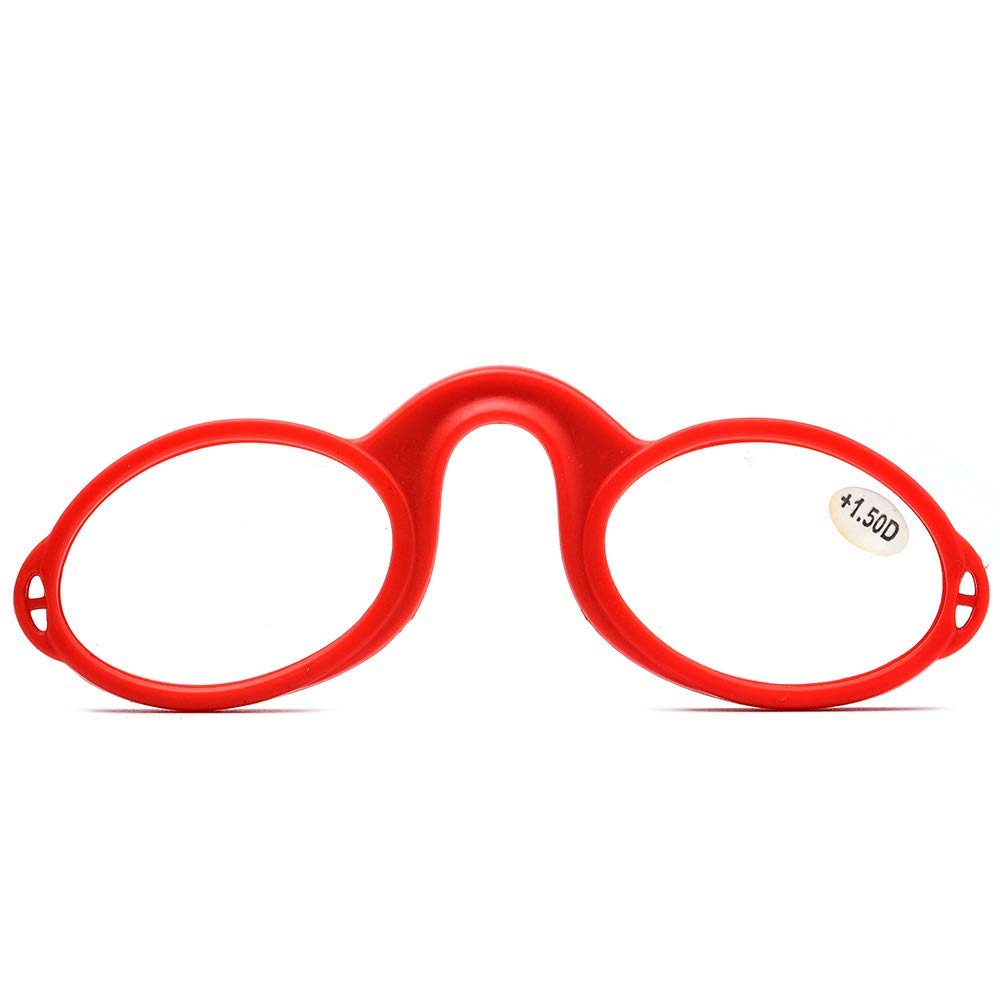 Gafas de Lectura sin Brazos con Estuche y cordón para el Cuello - Lectores ovalados portátiles para Hombres y Mujeres - Lectores de Moda para Ancianos,Gray,+2.00
