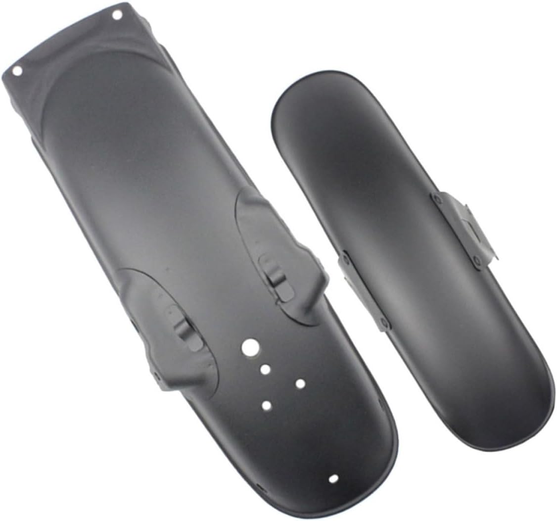 DOITOOL 1 Set Retro Metal Motorcycle Mudguard Front Rear Wheel Splash Guard Wheel Protectors Easy Installation Black Finish Compatible with Motorbikes and Dirt Bikes