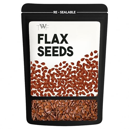 Image of TWF Seeds | Versatile Use in Snacking, Baking, Cooking | Nutrient-Rich | Superfood for Smoothies, Salads & Baking (200g, Flax Seed)
