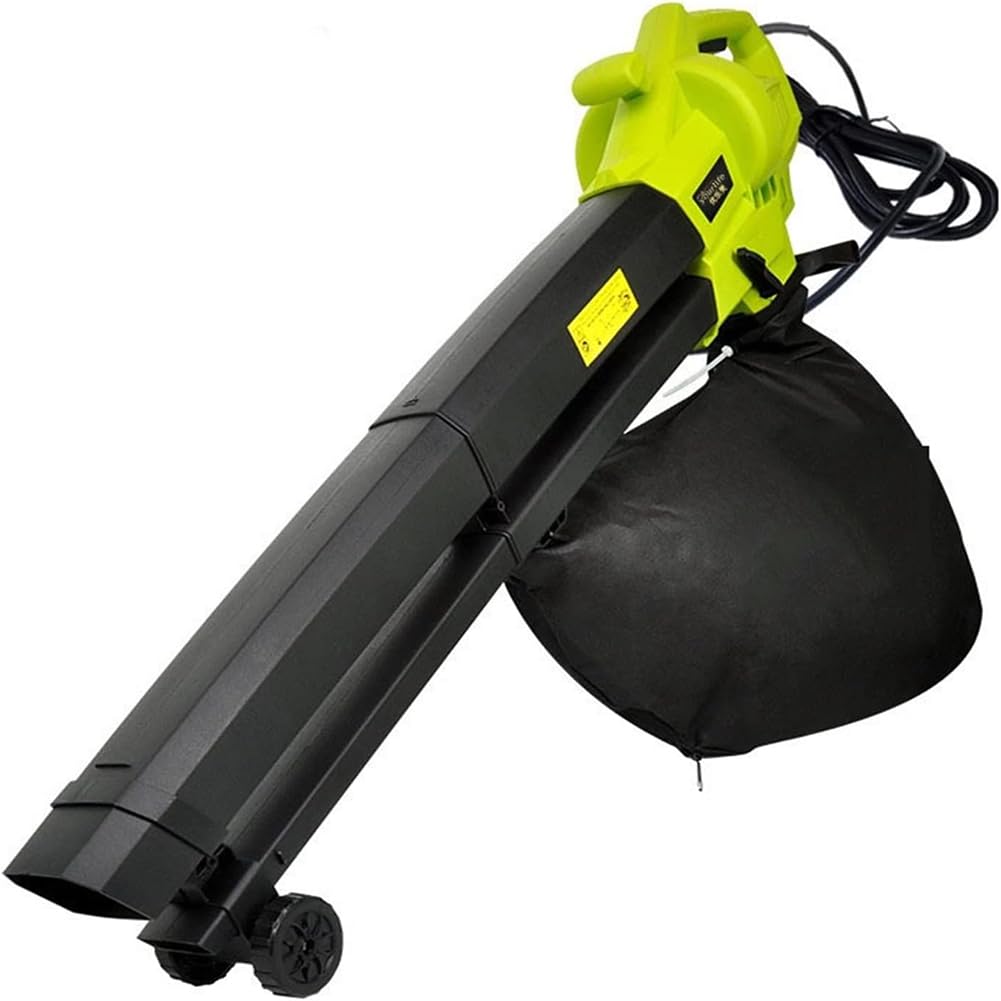 Soplador/aspiradora/trituradora de hojas inalámbricos de 20 V, soplador de hojas eléctrico duradero multifunción para jardín, recolector de hojas, con bolsa recolectora de 40 l y cable de alimentación
