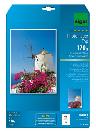 IP659 InkJet-Fotopapier Top, A4, 20 Blatt, hochglänzend, hochweiß, 170 g - weitere Stückzahlen