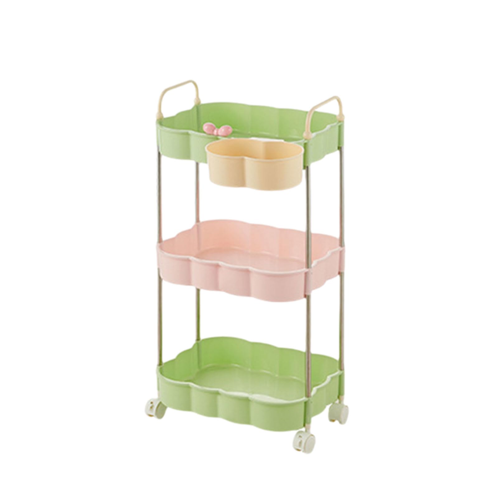 Multifunctional Rolling Utility Cart Practical 2/3 / 4 Layer Storage Cart for Organizing Kitchen and Bathroom Items Utility Rolling