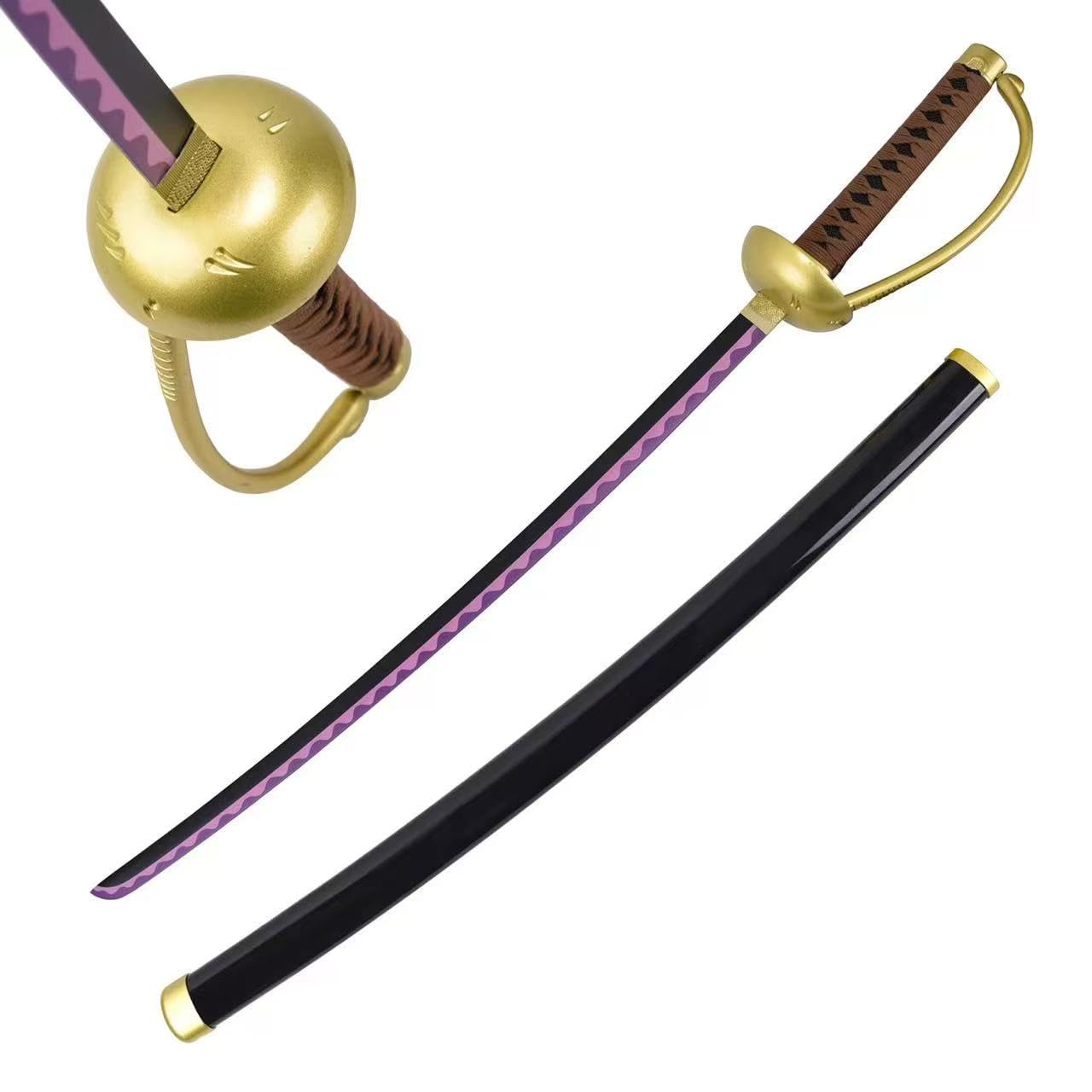 Sword fortSword fort Carbon Steel Roronoa Zoro Swords Real Metal About 41 inches Katana Anime Cosplay Sword, GOL·D·Roger Sword