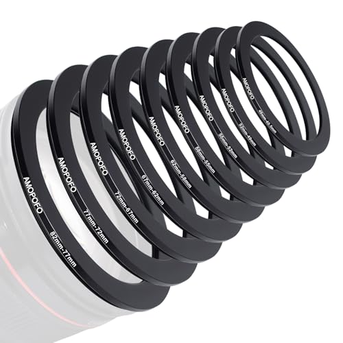 9pcs Camera Lens Step Down Ring Set