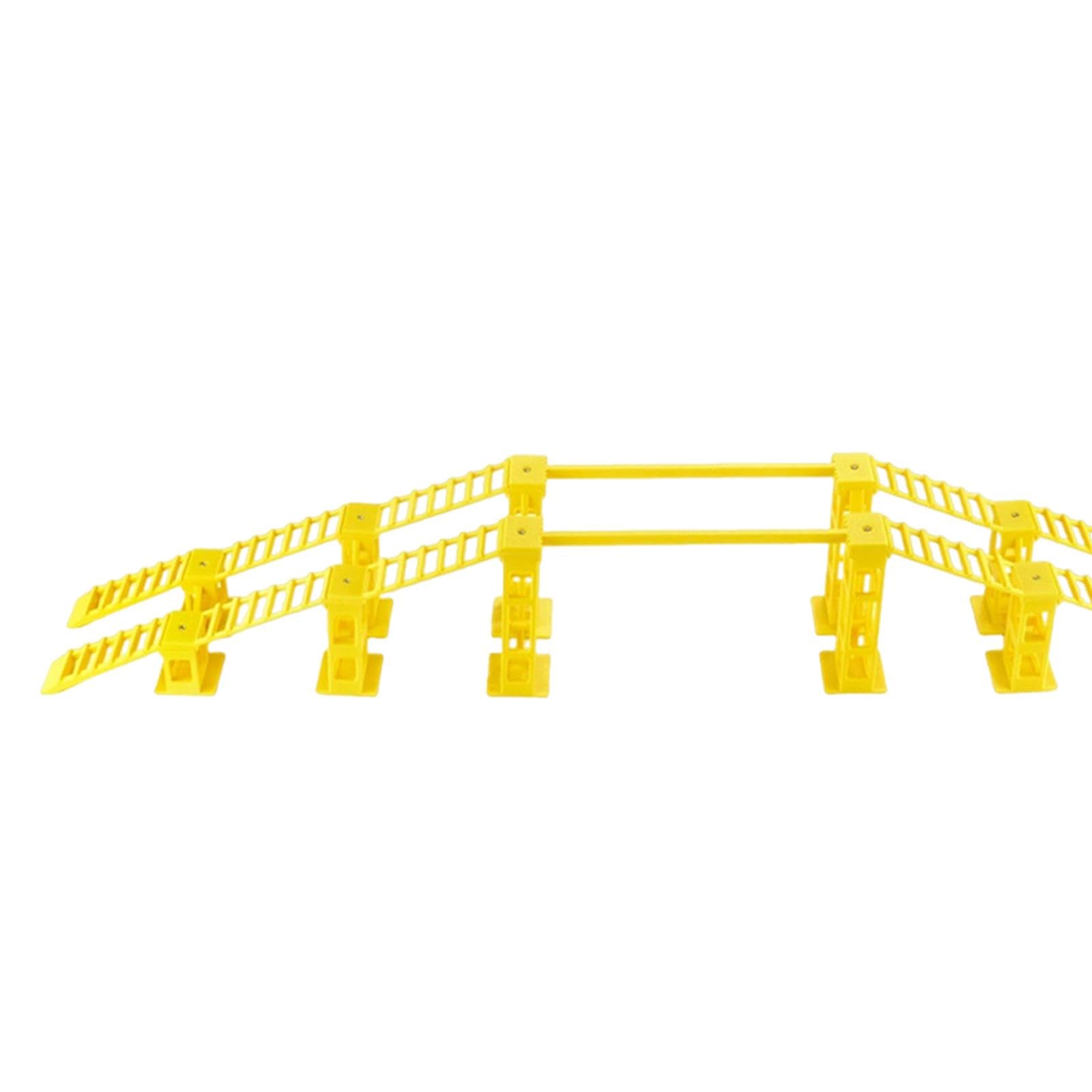 Qianly Ponte Radiocomandato per Veicoli Fuoristrada in Miniatura, Simulazione di Percorso a Ostacoli, Rampa di Prova Professionale, Accessorio in Polipropile, Style E