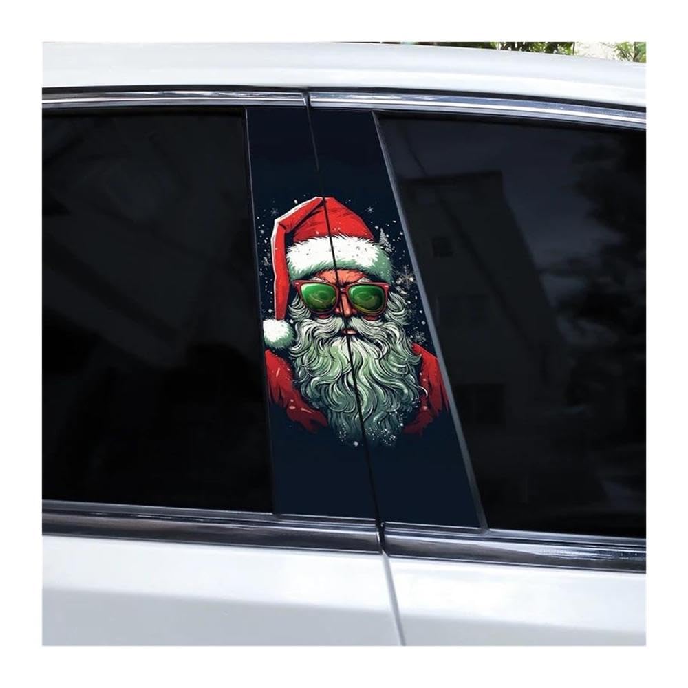 Decorative Items 2pcs Car B-Pillar Decals Sunglasses Auto Center Pillar Waterproof Sticker