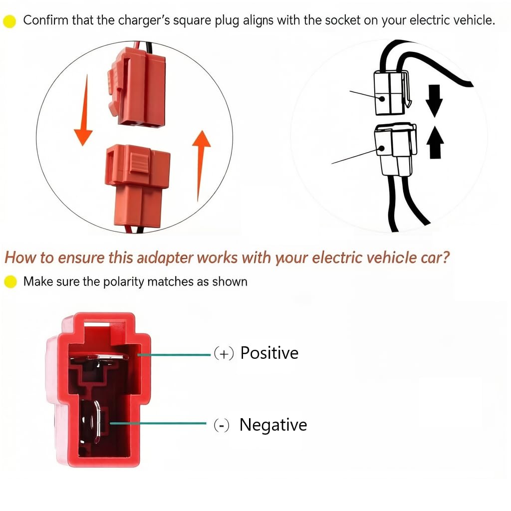 Cargador de Batería 12V para Vehículos Eléctricos Infantiles con Indicador LED Seguro Compatible con Coches de Juguete Moto ATV SUV Conector Cuadrado Compatible con BMX X6, Kid TRAX GMC, Wal-Mart, Mot