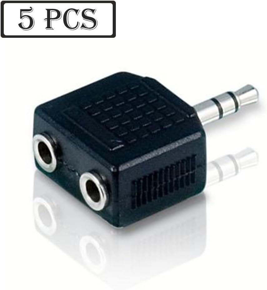 3.5mm Male Jack Splitter Headphones Splitter Lovers- 5 Pack