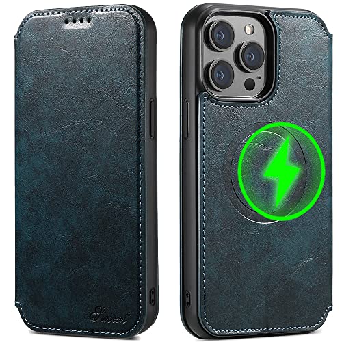 JCGOOD iPhone 13 Pro �P�[�X �蒠�^ MagSafe�Ή� ��phone13 Pro �P�[�X �}�O�Z�[�t ���C�����X�[�d�Ή� �J�[�h���[ �A�C�t�H��13 �v�� �J�o�[ �蒠 �X�^���h�@�\ ���z�^ �J�[�h���� �}�O�l�b�g�� �{�v ���U�[ �X