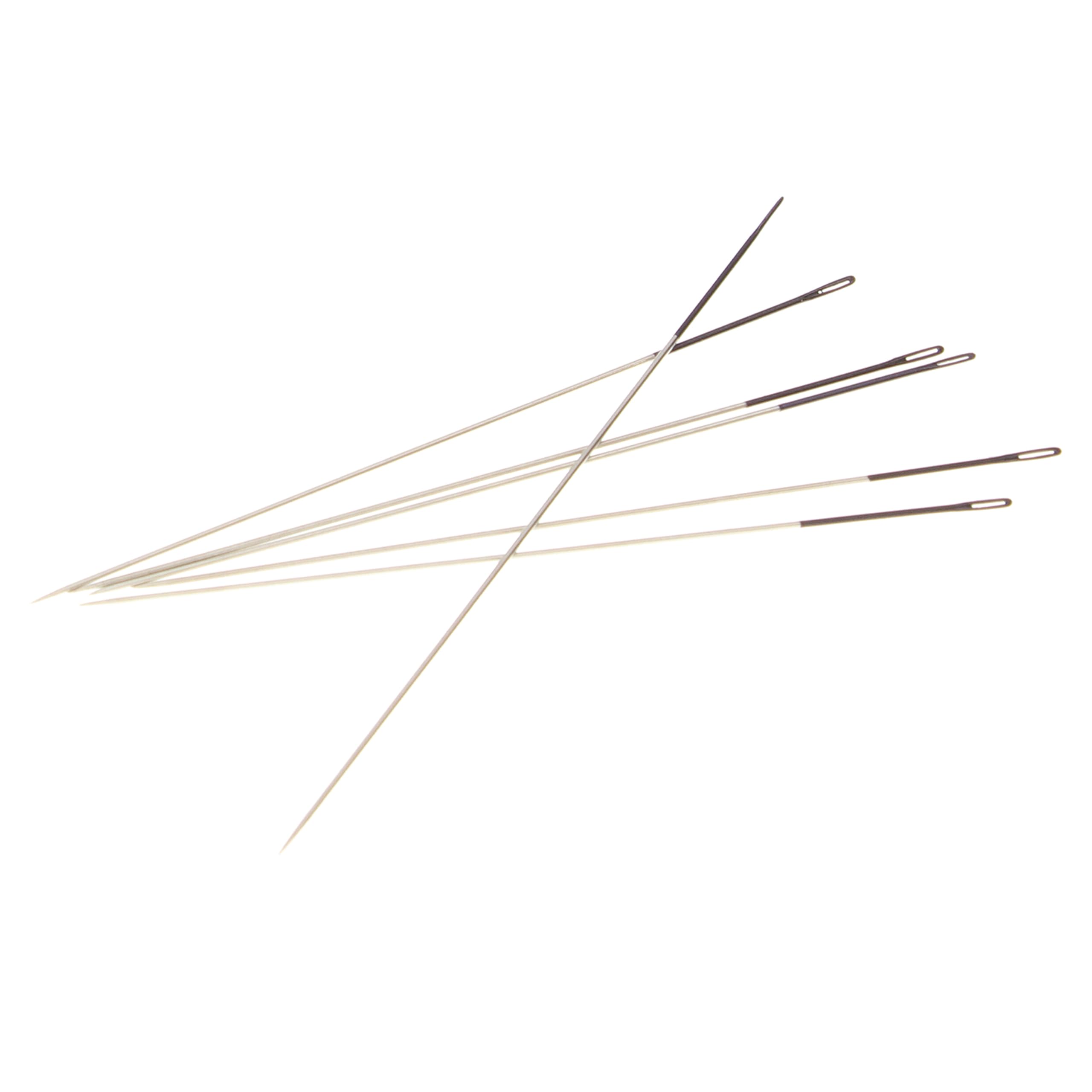 The Beadsmith ColorEYES Beading Needles, Size 10, 1 Card (6 Needles), Black Colored Tip for Easy Identification of Size, Use for Loom Weaving Bead Work, Off-Loom Stitch & Jewelry Making w/Seed Beads