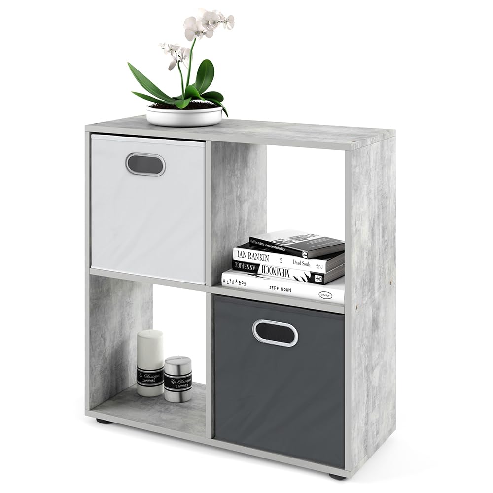 Vicco Meuble de Rangement Cube Tetra, Béton, 72.6x72cm