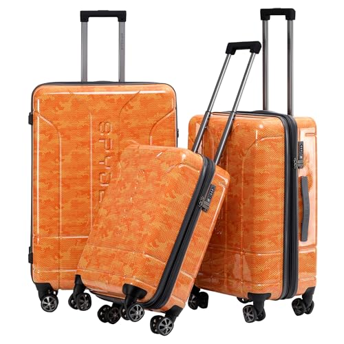 Spyder Matrix 3 Piece Luggage Set with 360° Spinner Wheels, TSA Approved Lock, (20 Inch Carry On, 25 Inch Medium, 29 Inch Large), Orange3