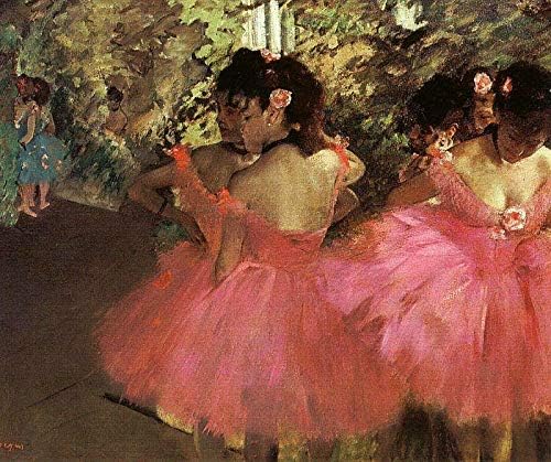29 ドガ 世界の名画 4k 150k 手書き キャンバスの油絵 アカデミックな画家直筆 Dancers In Pink サイズ07 絵画 複製画 洋画 バレエ 品質保証 エドガー 印象派