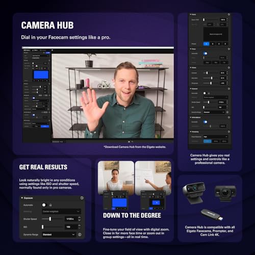Elgato Facecam 4K, 4K60 Studio Webcam, DSLR-Like Control - image 9