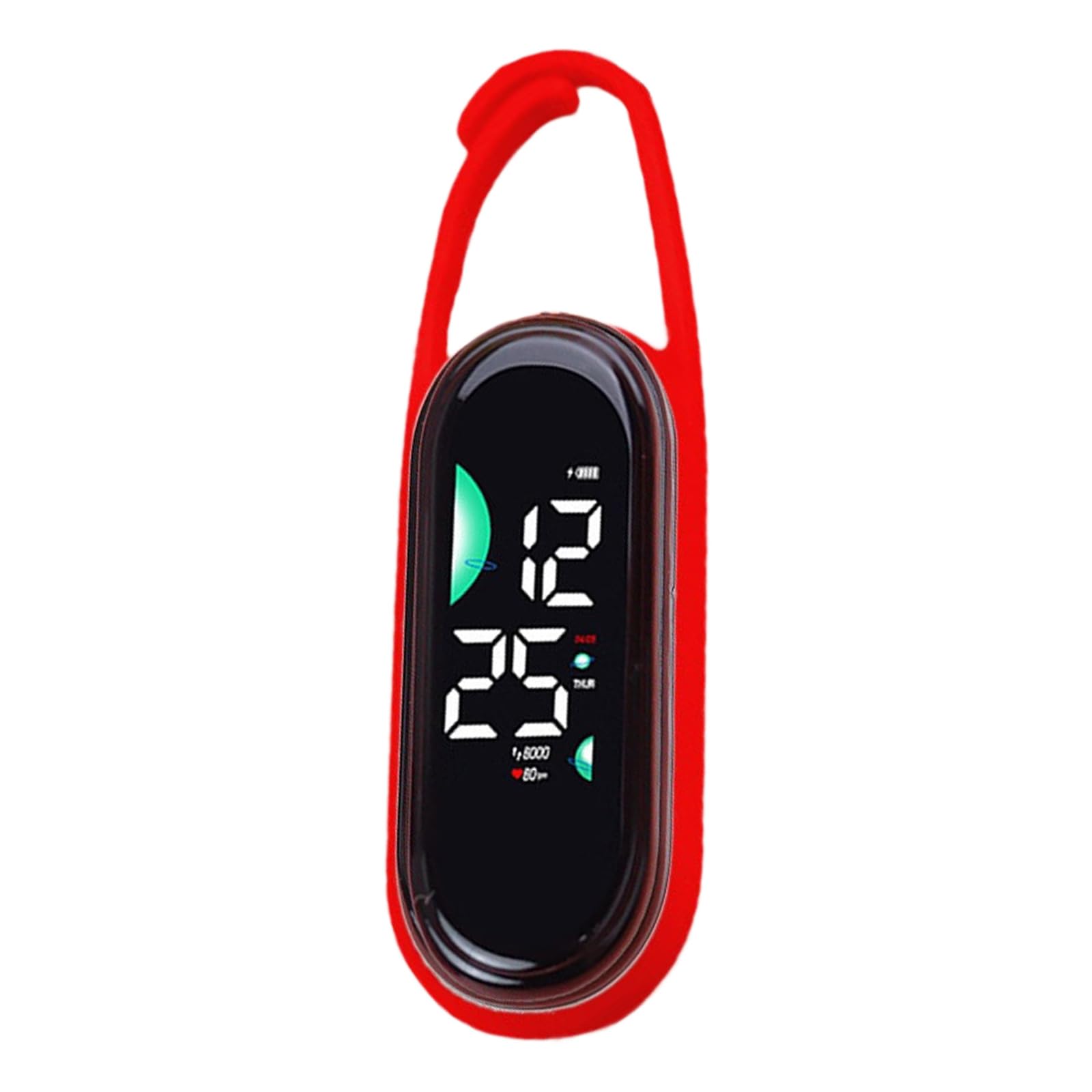 NEWFT Led Electronic Hanging Watch Keychain Pocket Watch Keyring Hangings Watches Night Light Touch Screens Digital Watches Keychain Pocket