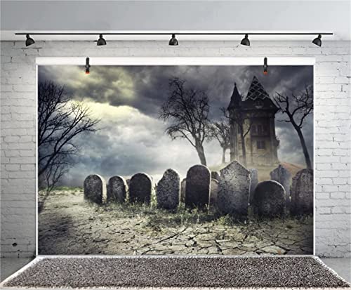 Cimetière hanté décor Halloween de grand format pour soirée d'horreur - 6