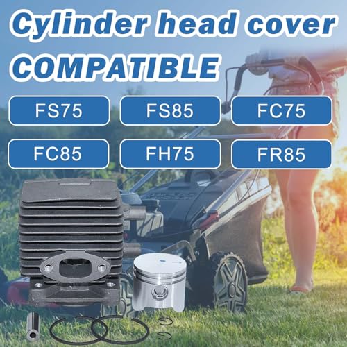 AUMEL 34mm Zylinderkolbenbolzen Dichtungssatz Passend für Stihl FS75 FS80 FS85 FC75 FC85 FH75 FR85 HL75 HL75K HT70 HT75 KA85 KR85 KW85 SP81 SP85 Trimmer Ersetzen Sie # 4137 020 1202.