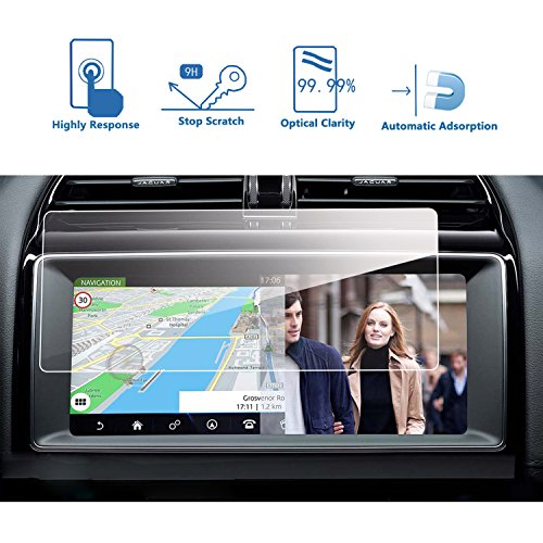 Jaguar F-PACE/XE 2017-2018 10.2-InchCar Navigation Screen Protector,LFOTPP [9H Hardness] Tempered Glass Center Touch Screen Protector Anti Scratch High Clarity