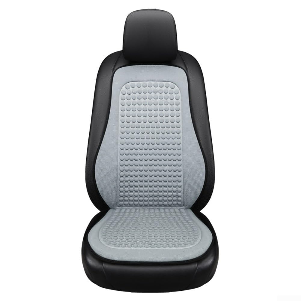Cool Silk - Cuscino per seggiolino auto, estivo, traspirante, con fibbie a sgancio rapido, per auto, camion, SUV, adatto per sedili anteriori, 50 x 60 cm, colore: nero (blu)