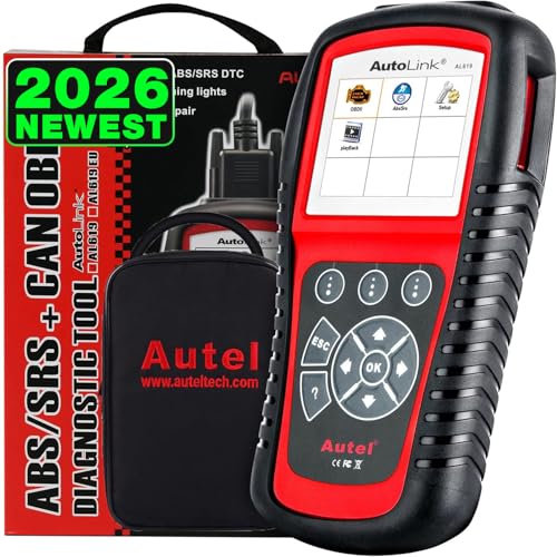 Autel AutoLink AL619 Scanner, 2026 ABS SRS Airbag Warning Light Diagnostic Scan Tool, Up of AL519 ML519 ML619, 10 OBDII Test Modes, DTCs Lookup, Live Data, Turn Off Check Engine Light OBD2 Code Reader