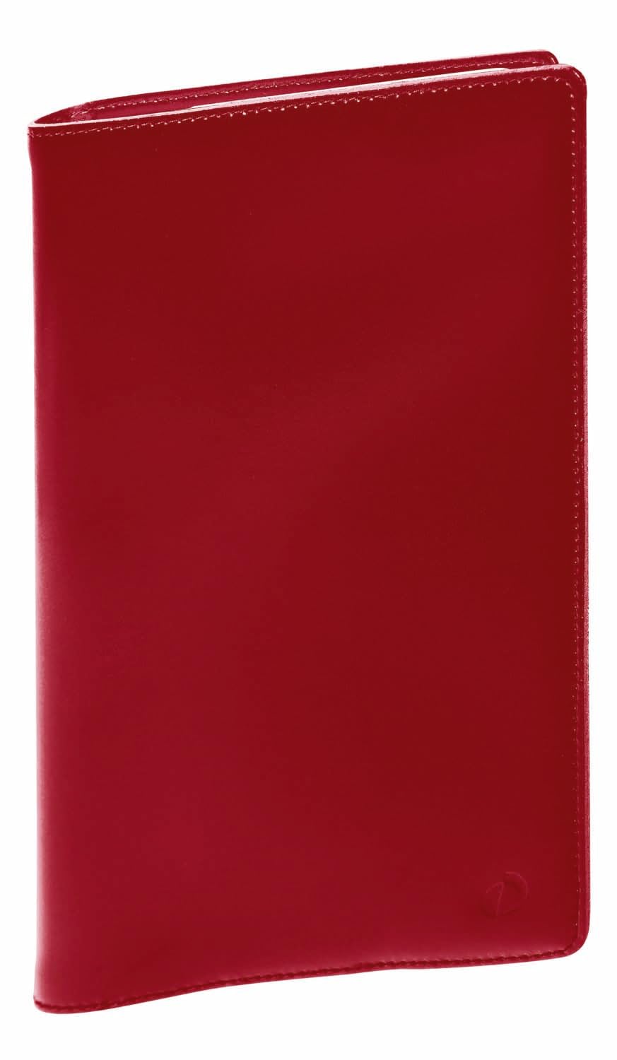 Quo Vadis - Planer - 2025 - Biznes - Planowanie tygodniowe - Francuski - Luna - Czerwony - 13 miesięcy od grudnia do grudnia - 10x15 cm - Biały papier Clairefontaine - Skórka - Produkcja francuska