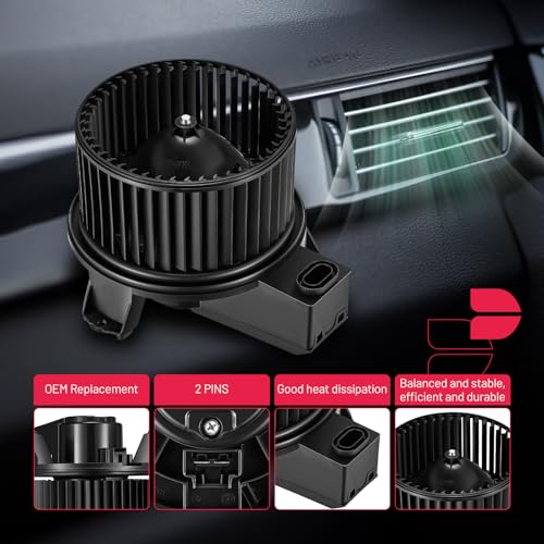Image of BDFHYK AC Heater Blower Motor Fan 700273 Compatible with Mustang 2010 2011 2012 2013 2014,HVAC Blower Motor Assembly with Fan Cage Replacement for SK700273 2311826 PM9396 BM9396C MM1041 AR3Z19805B