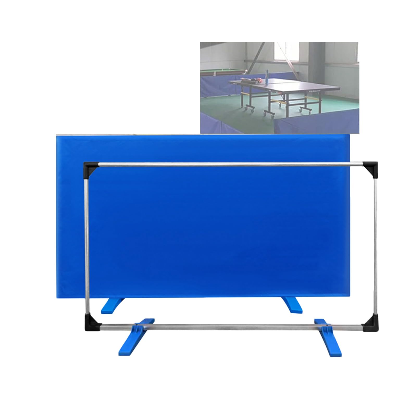 Genérico Tymczasowa ściana stołu do tenisa stołowego, zdejmowane ogrodzenie treningowe. Blok deflektora 140x75 cm, łączony, do pola do tenisa stołowego, dla szybszego i łatwiejszego odbioru (azu