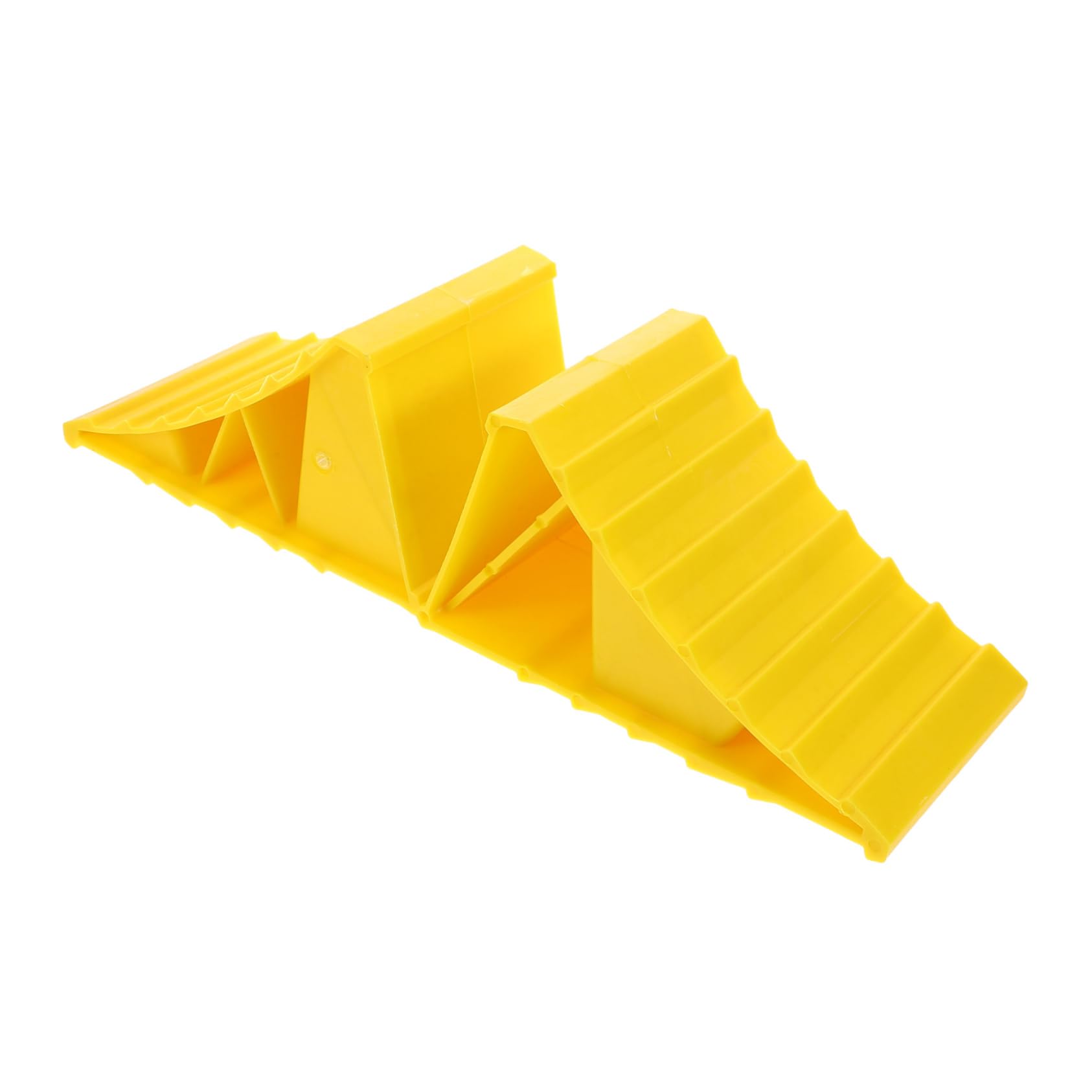 TOYANDONA Calzos para Ruedas de Coche Portátiles 1 Par de Plástico Amarillo