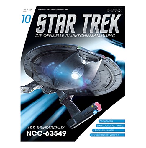 Eaglemoss USS Thunderchild NCC-63549 Collection Modell - Star Trek die Offizielle Sammlung: Ausgabe #10 mit deutschem Magazin