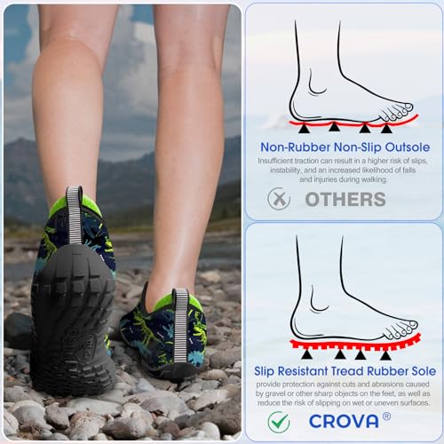 Image of Built-in Heel Grips Water Shoes for Kids Girls Boys Hiking Wide Barefoot Swim Beach Pool Big Kid