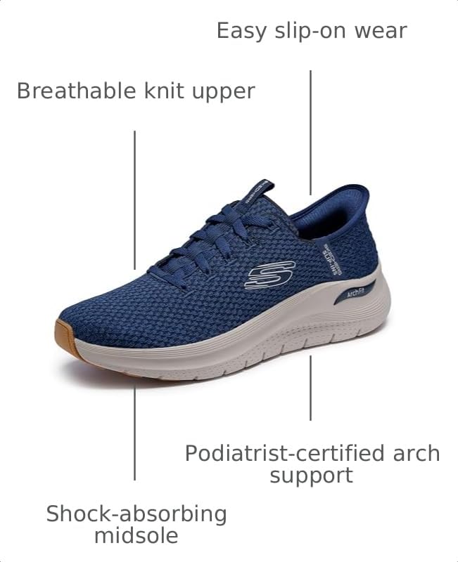 Image of Skechers Mens Slip-ins: Arch Fit 2.0 - Look Ahead Knit Lace Up Slip on Sneakers