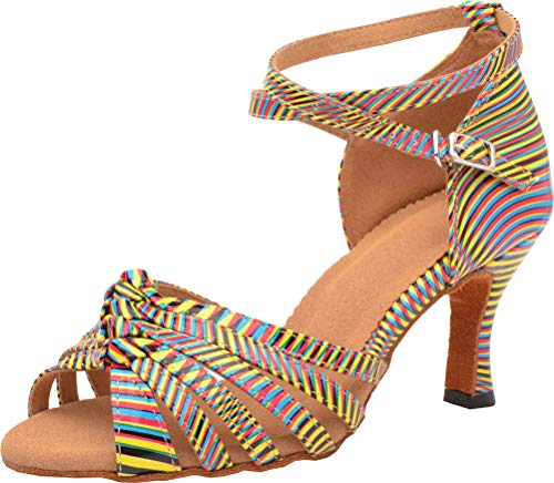 Chaussures de danse à bout ouvert et respirantes jaune vif pointure 36