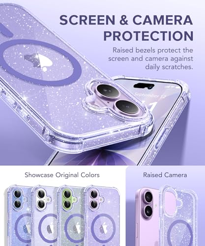 Coque à paillettes iPhone avec protection écran 9H et objectif