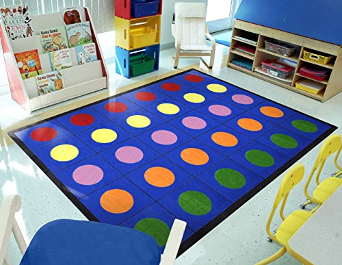 Joy Carpets Lots Of Dots Area Rug In Color Multi, 7'8" X 10'9" #TOP2