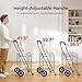 Pipishell Shopping Cart with Dual Swivel Wheels for Groceries, Compact Folding Portable Cart Saves Space, with Adjustable Handle Height, Lightweight Easy to Move Holds up to 70L/Max 66Ibs, PITUC1