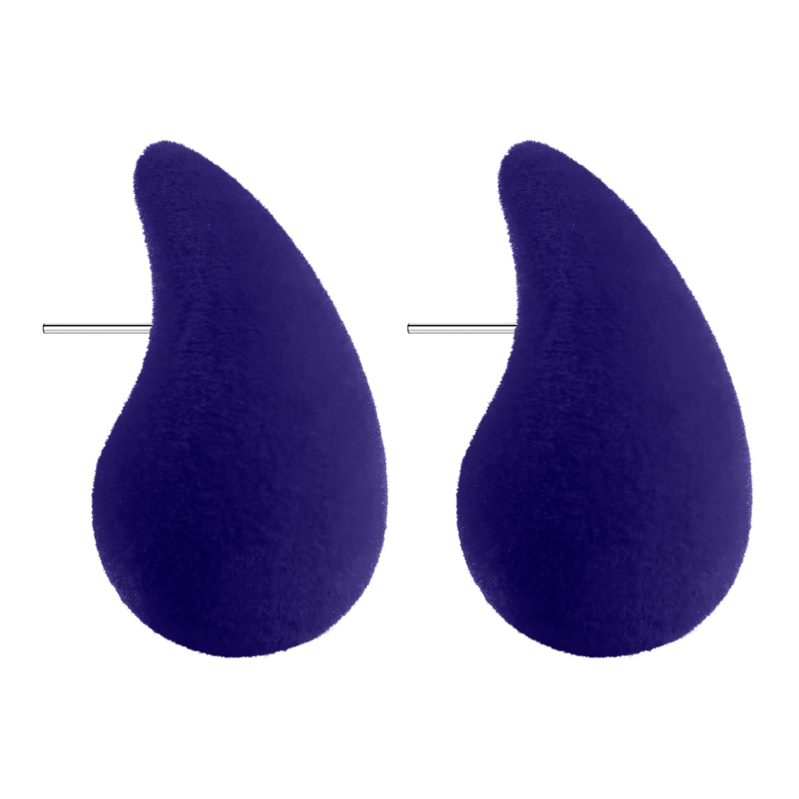 Teardrop Earring for Women Girls Velvet Water Drop Dangle Stud Statement Earring Set Dupes Lightweight Hypoallergenic Vintage Chunky Hoop Fashion Jewelry Xmas Gift