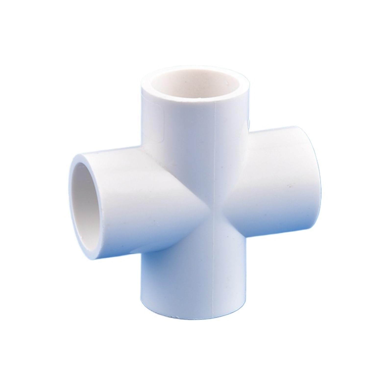 Separatore di tubi, 1 pz connettore a croce for tubi in PVC connettore for irrigazione da giardino raccordi for tubi 'acqua giunto a 4 vie(White,50mm)