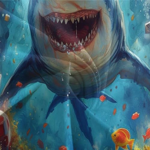 Housse de couette Requin Blanc infroissable et douce contre la transpiration nocturne - 8