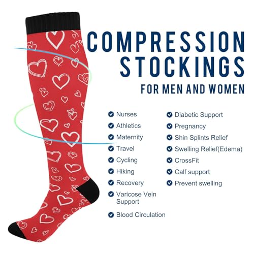 Image of Wusikd Cats Compression Socks for Women and Men Circulation Cute Long Socks for Athletic Running 1