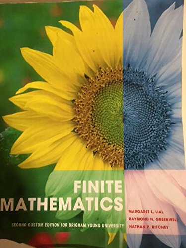 Finite Mathematics B01NBQ5JXY Book Cover