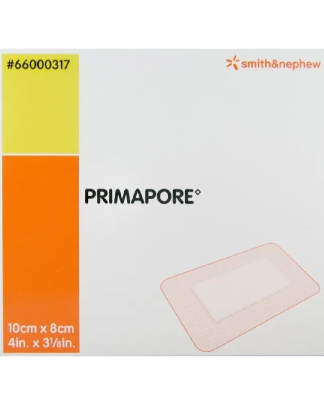 Primapore Dressing 4 x 3.125 in./Box of 20