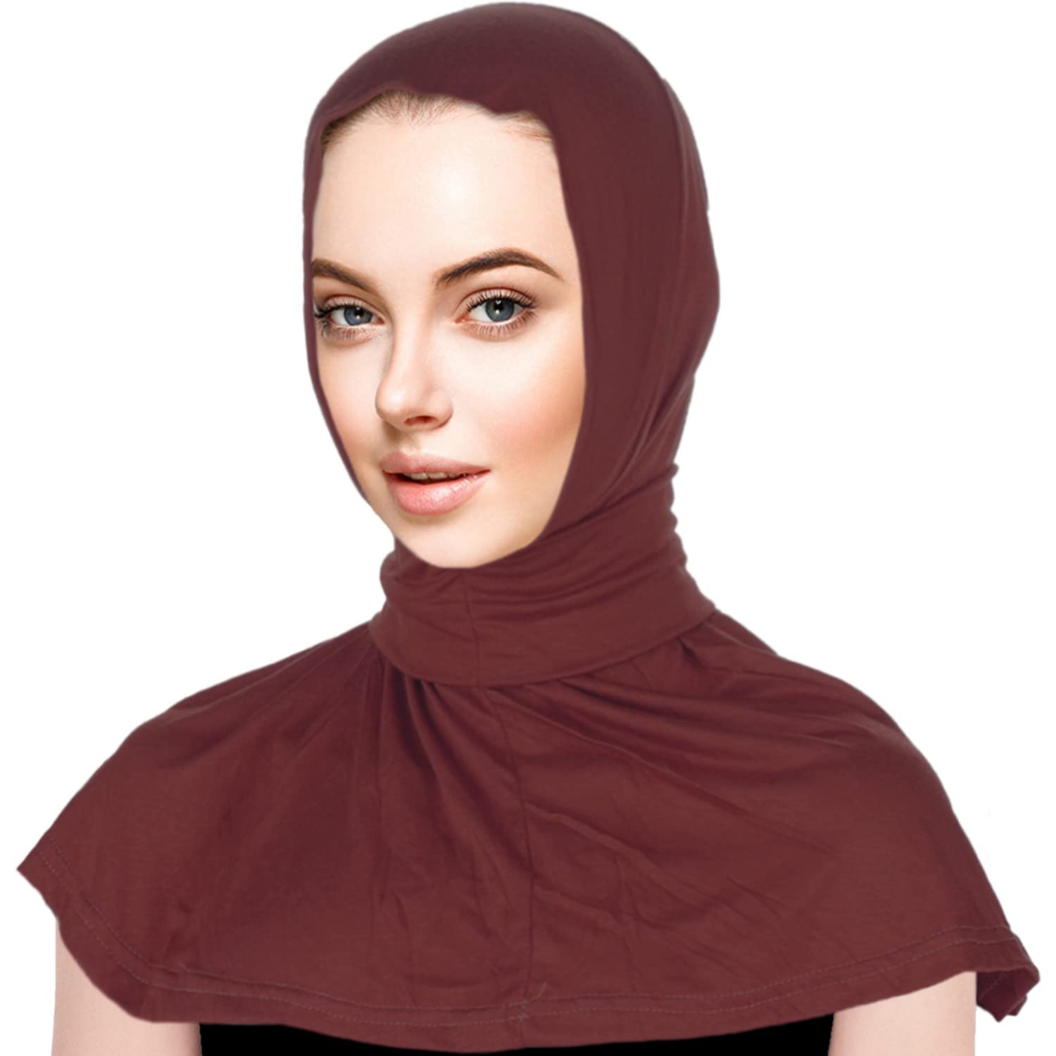 Women Turban Hat - Muslim Hijab Scarf Adjustable Headscarf High Elasticity Full Cover Shawls Turban Hijab with Buckle